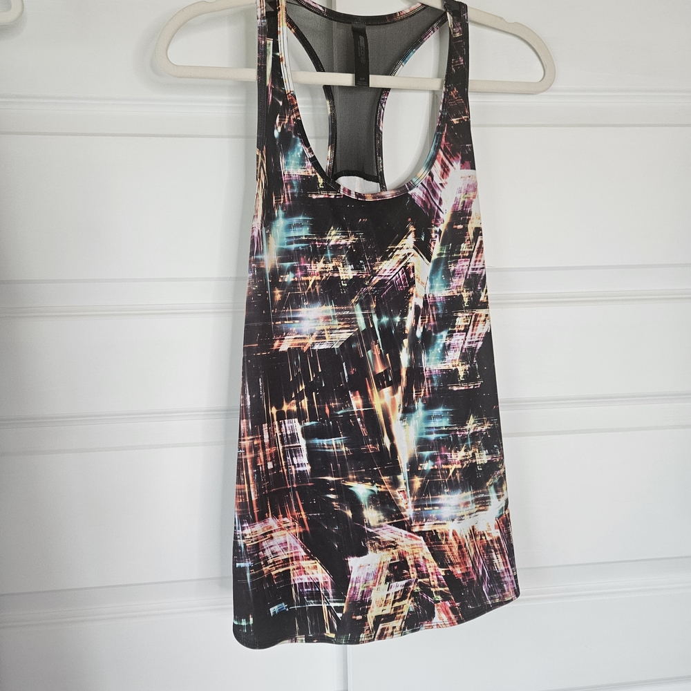 EXPCore Performance Abstract "City Lights" Mesh Back Tank Top